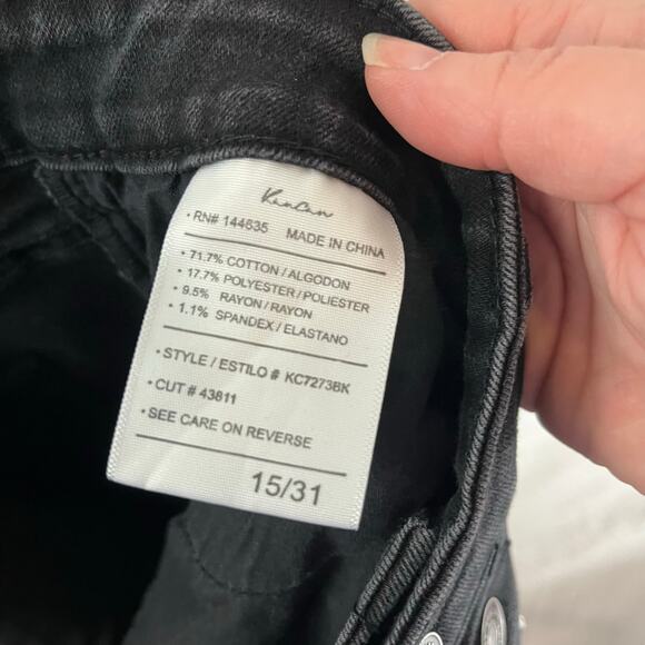 Kancan Jeans size 15/31 Button Fly High Rise Style Estilo KC7273BK Denim - Picture 2 of 6